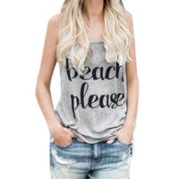 New Women Fashion Letter Printed Sleeveless top - sparklingselections