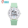 women Follow your Dreams Words Pattern Leather Watch