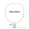 Women Love Dual Heart Shaped Pendant Chain Necklace 1OZ2