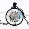 Fashion Glass Yoga Long Pendant Necklace