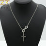 Cross 8 Words Cross Pendants Maxi Statement Chokers Necklace For Women