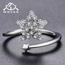 Open Size Cute Star Rings For Women White Gold Color ring