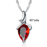 Water-Drop Shape Purple Red Pendant Necklace For Women
