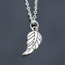 Unisex Feather Clavicle Leaves Pendant Necklace for Wedding, Engagement & Party
