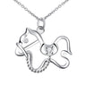 Horse Silver Plated Pendant Necklace for Women