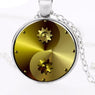 Mens Vintage Yin Yang Steampunk Retro Necklace