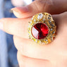 Big Resin Crown Alloy Ring