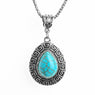Waterdrop Natural Stone Stone Pendant Necklace