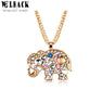 Crystal Rhinestone Colorful Elephant Necklace Pendant For Women