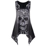 New Fashion skull printed Sexy Sleeveless Dress