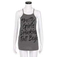 New Fashion Letter Printing Women Sleeveless Tops - sparklingselections