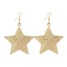 New Stylish Big Stars With Holes Dangle Long Earrings