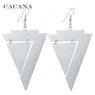Triangle Within Triangle Dangle Long Earrings For Women