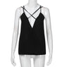 New Women Cross Chiffon Strap Solid sleeveless Vest