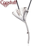 New fashion Vintage silver color flower shape necklaces pendants