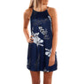 New Women Summer Fashion Sleeveless Print Beach Dresses
