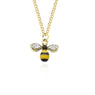 New Trendy Rhinestone Bee Pendants Necklace