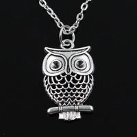 Round Cross Hollow Owl Pendant Necklace - sparklingselections