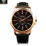 New Fashion Blue Glass Leather Roman Luxury Wrist Watch