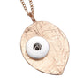 Newest Golden Leaf Necklaces Metal Snap Button Necklace