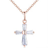 Hot Sale Copper Plated Colors Cross Shape Necklace Antique Pendant Jewelry