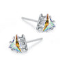 New Fashion 6 mm Square Shape Cubic Zirconia Bridal Stud Earrings