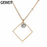 New fashion Vintage Hollow Rhombus Gold Simple necklace