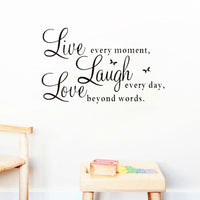 Live Laugh Love Quotes Wall  Vinyl Wall Decals - sparklingselections