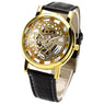 Roman Numerals Faux Leather Band Skeleton Unisex Watches