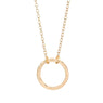 Brushed Geometric Classic Round Pendant Necklaces for Women