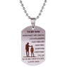 My Son Love Dad Stainless Steel With Ball Chain Pendant Necklace Hot Sale Fashion Men Gifts Accessory