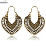 Heart Shape Hollow Design Bronze Plated Fancy Earrings For Women