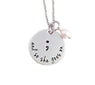 New silver plated "And so she goes on" Necklace gift for her