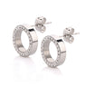 Stainless Steel Crystal Stud Earrings For Women