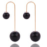 Double Sided Pearl Earrings Stud for Women