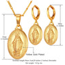 new Mary Necklace & Earrings Set Christmas Gift For Women