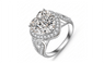 New Fashion Big Heart Silver Color AAA Cubic Zirconia Ring