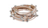 Leather Wrap Beads Charms Bangle Bracelet For Women