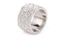 Women' Choice Round Shape Eight Row White Crystal Rings