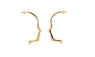 Gold Tone Face Outline Stud Earrings For Women