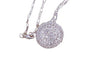 Silver Plated Round Bag Pendant Necklace For Women