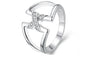 Trendy Round Style Women Silver Rings
