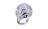 Rose Silver Plated Engagement Ring
