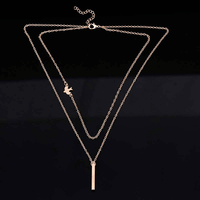 Women's New Gold Necklace Layering Delicate Gold Bird Women Choker Necklace - sparklingselections