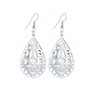Trendy Designing Long Dangle Earring Hollow Water Drop Dangle Earrings Sliver drop earrings cute earrings for Women