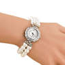 New Pearl bead bracelet Fashion Pearl Beads Quartz Bracelet Watch For Women's and white bead bracelet