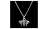 Silver Cute Honey Bee Statement Pendant Necklace For Women