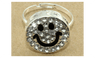 Smile Face Crystal Rhinestone Adjustable Rings for Girls