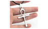 Cross Collar Punk Faux Leather Cord Cross Pendant Necklace For Women