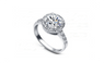 Cubic Zirconia Diamond Silver Plated Rings for Women Wedding Bridal Engagement Ring